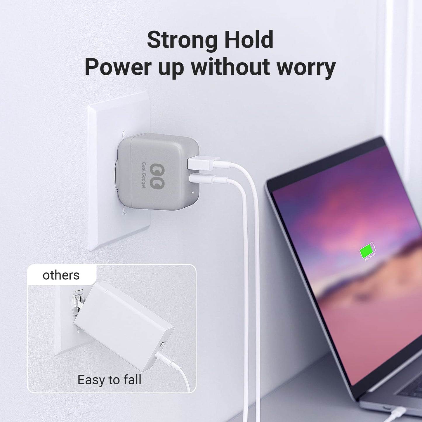 TrendEuroShop®Power Up Your Devices: 67W Dual Port USB-C Power Adapter