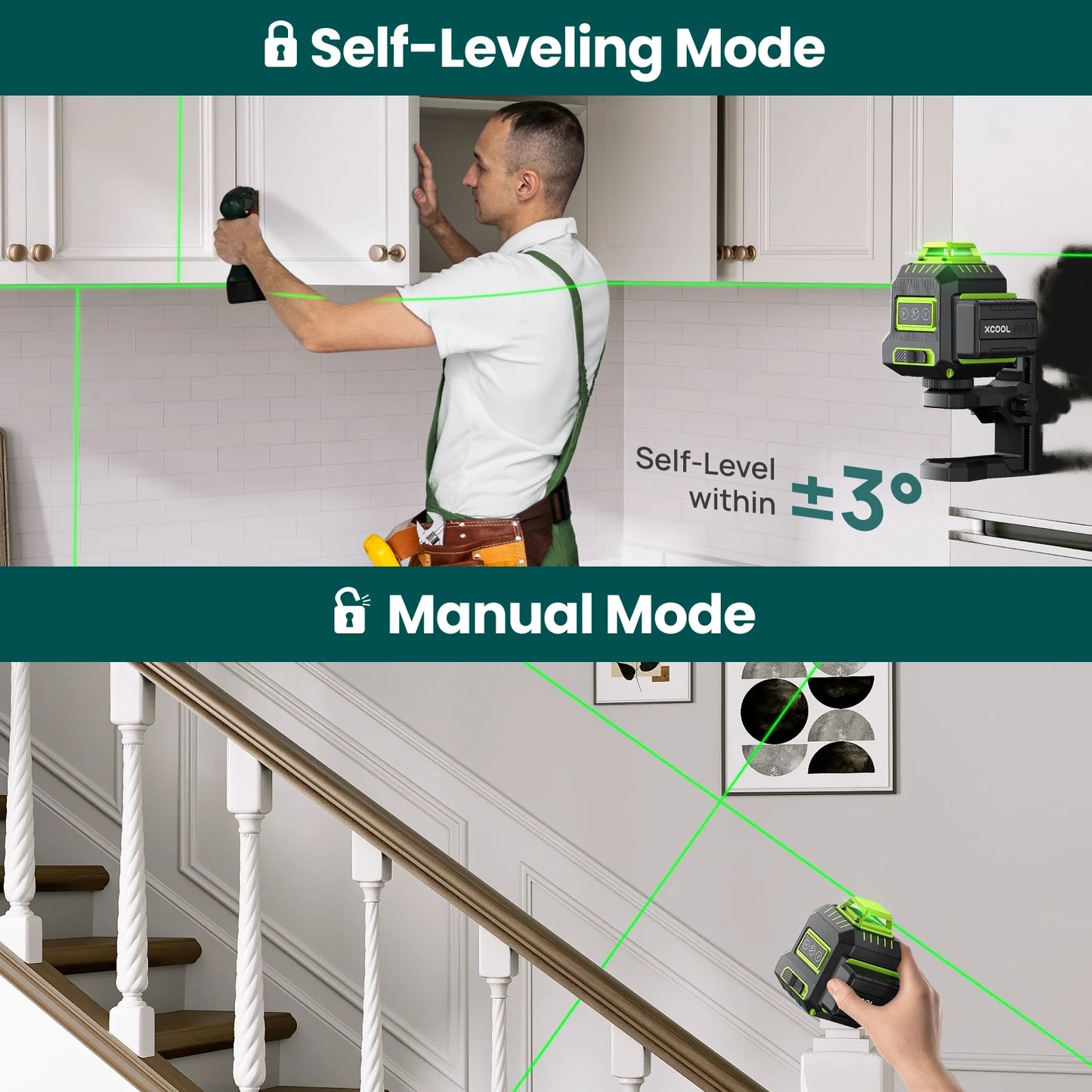 TrendEuroShop®Brillaser 360° Precision Self-Leveling Laser Level for Perfect Alignment