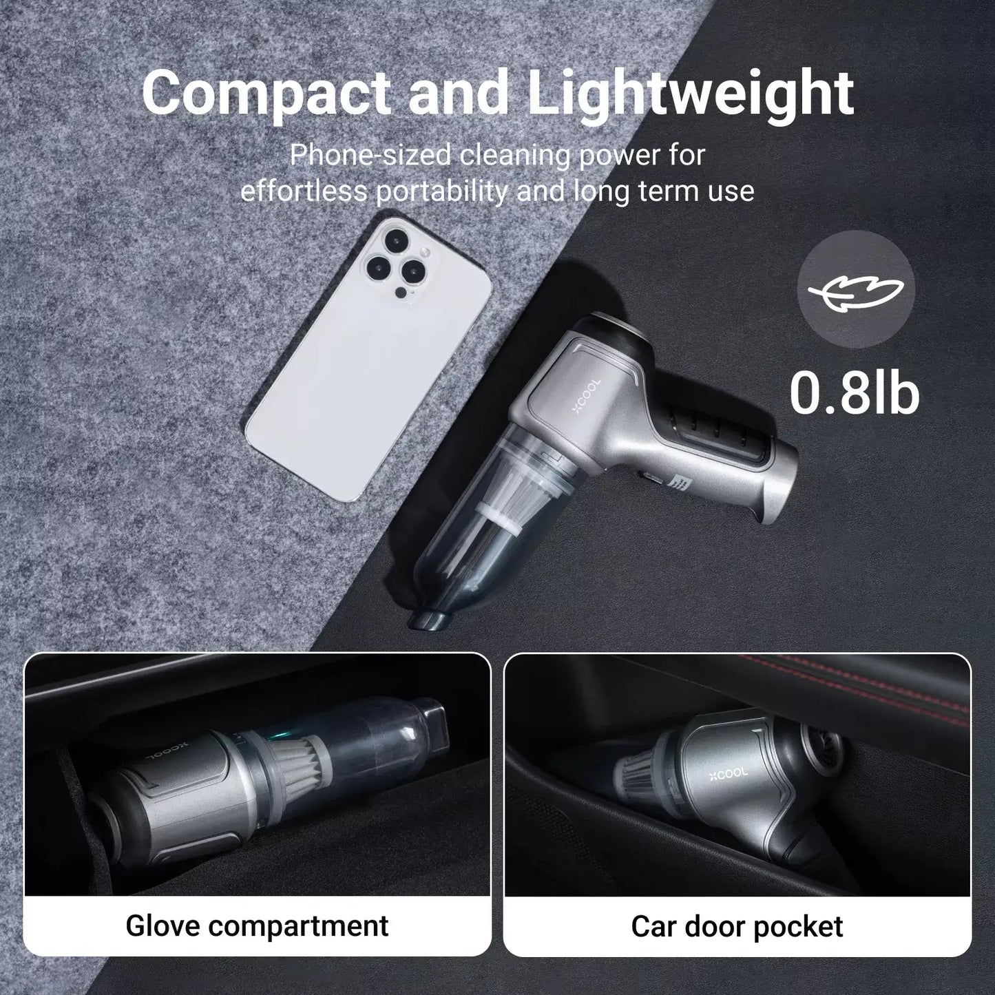 TrendEuroShop® Compact Cordless Handheld Vacuum Cleaner - Perfect for Cars, Home, and Pet Hair