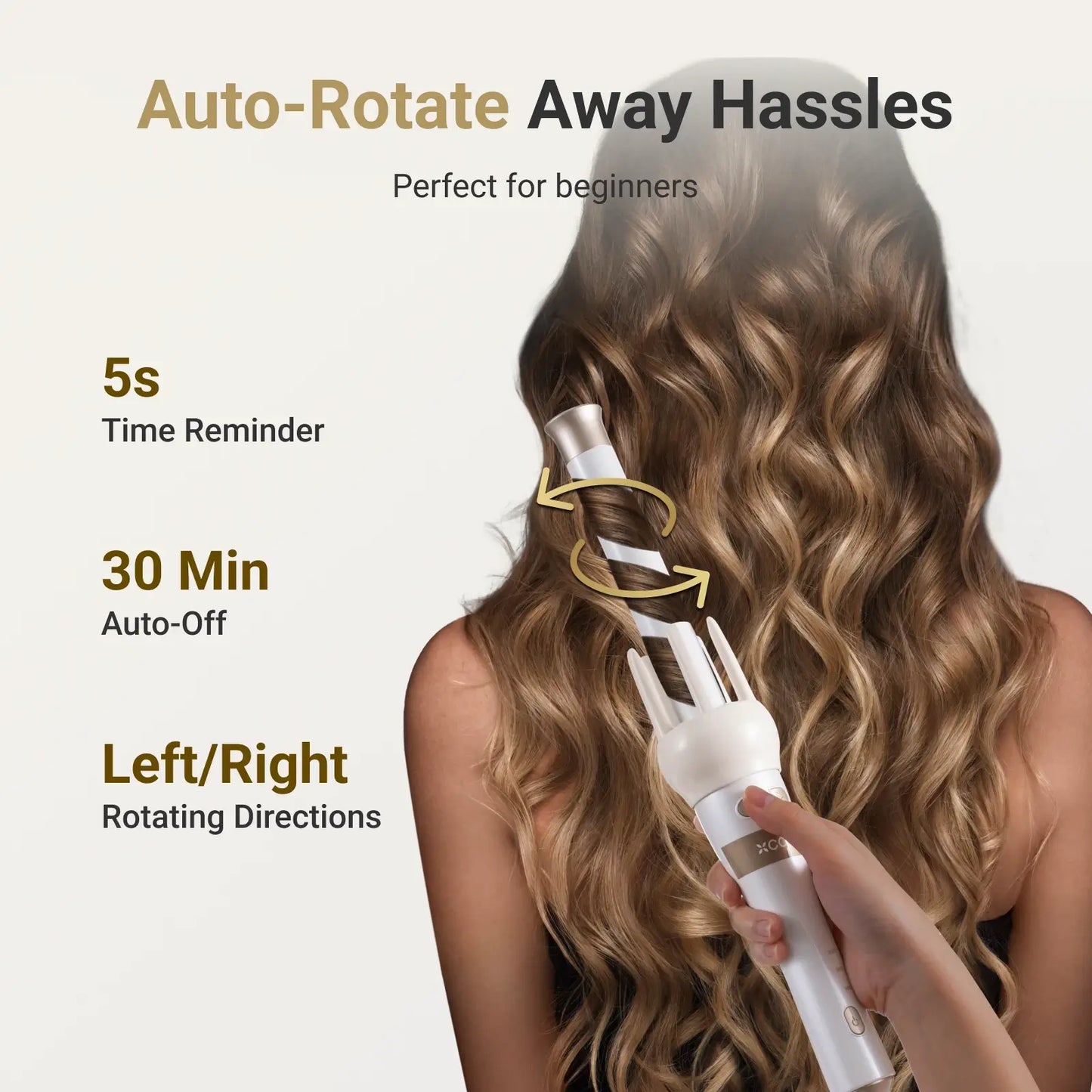 TrendEuroShop® Automatic Rotating Curling Iron Set for Effortless Waves